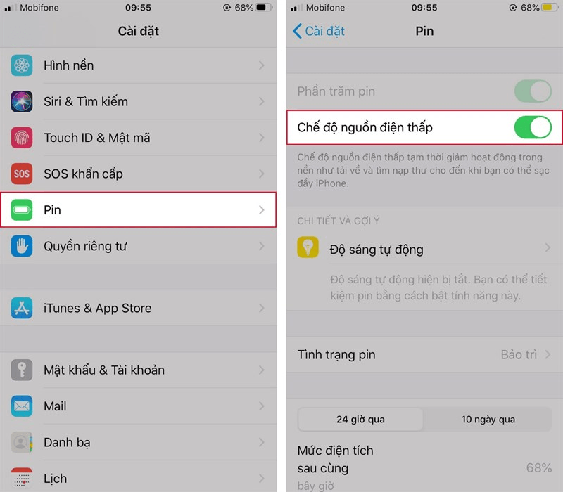 cách tiết kiệm pin iphone