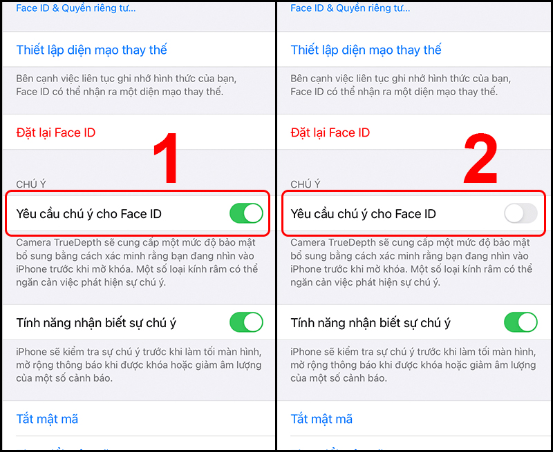 lỗi face ID