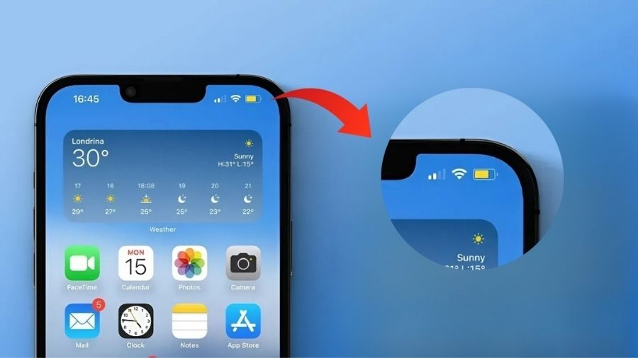 Pin iPhone màu vàng
